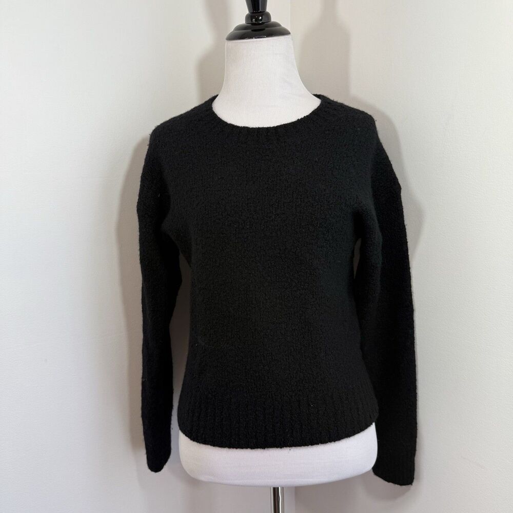 Everlane  Black Wool Sweater Crew Neck Crew Neck Sz S Winter Warm Cozy